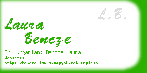 laura bencze business card